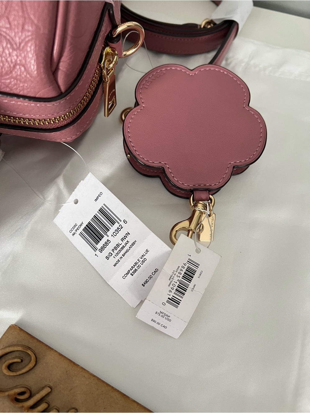 Coach Rowan Bag In Signature Leather With Flower Coin Purse And Wallet - Picture 9 of 15